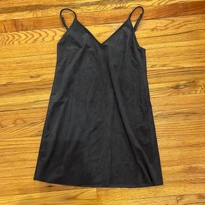 Aritzia Gray Vivienne Wilfred Free Faux-suede Tank Night Out Dress